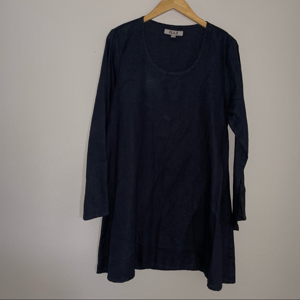 Black Flax Linen Tunic